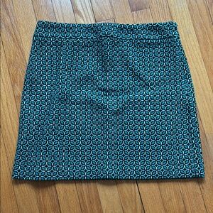 NWT LOFT Green Patterned Skirt